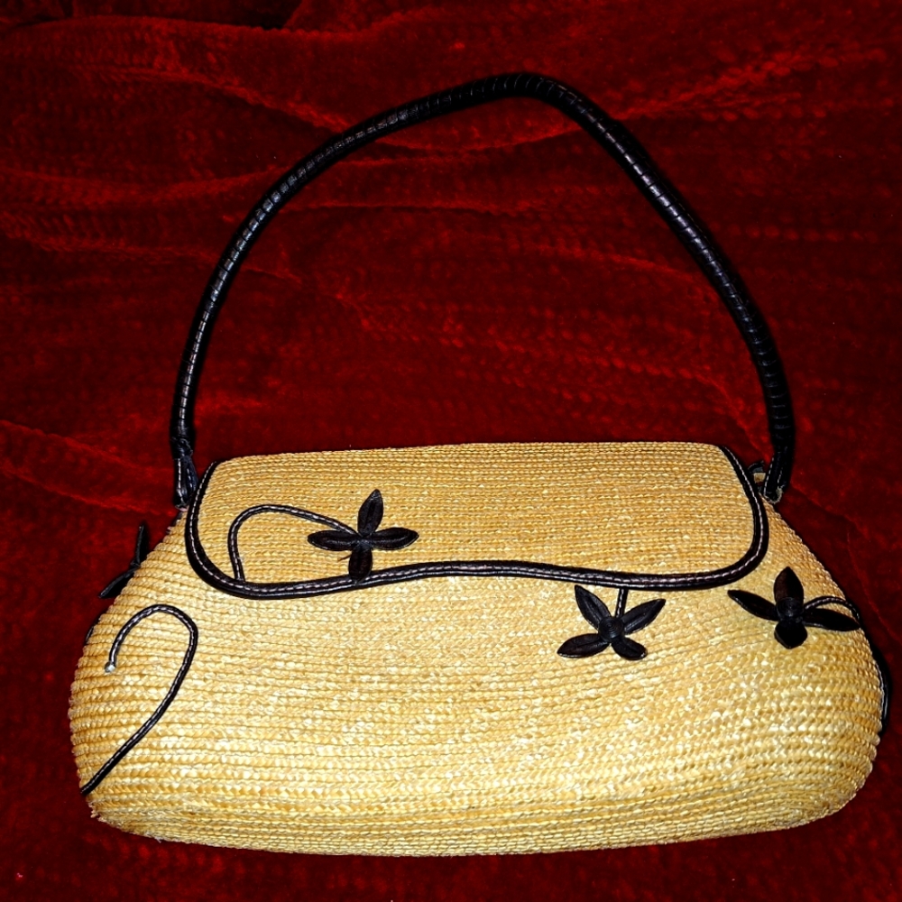 Vintage Cole Haan straw bag.